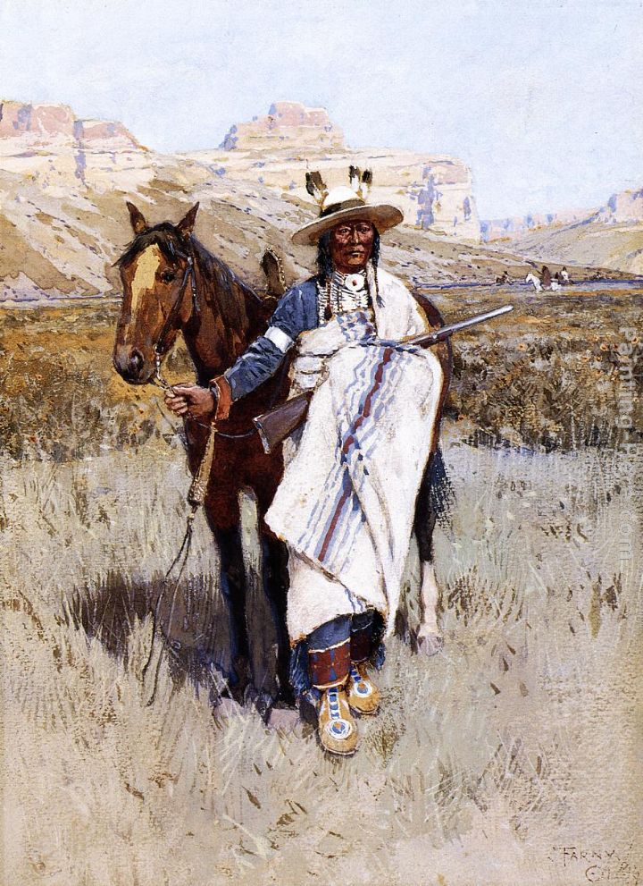 Indian Scout painting - Henry Farny Indian Scout art painting